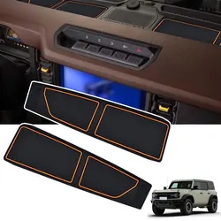 Car Dashboard Pad for 2021 2022 Ford Bronco 2/4 Door Accessories Dashboard Mat Cover Tray TPE Dash Pad Liner Protector