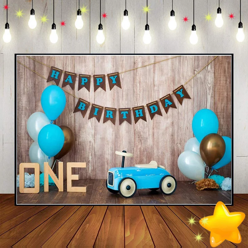 Happy 1th Birthday Background Decoration The Breath of Youth Photo Golden Custom Backdrop Girl Photography Backdrops Baby Shower