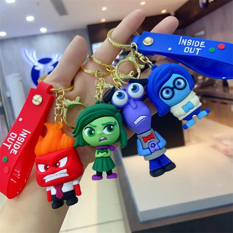 Mind Agent Team Inside Out Anime Cartoon Cute Keychain Pendant Personality Creative Soft Rubber New Anime Small Gifts