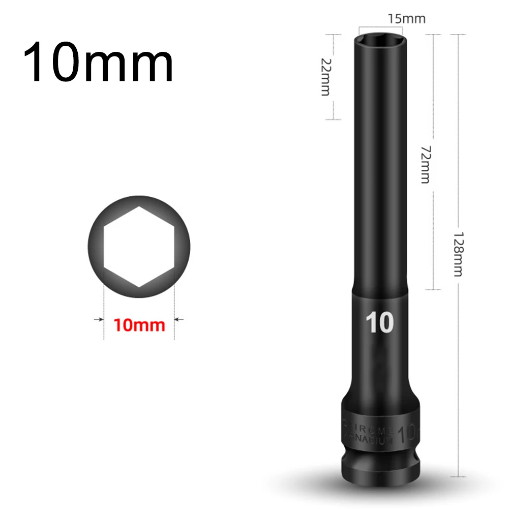 1pc 1/2 Drive Sockets Impact Wrench Hex Socket-Head 8-24mm Electric Impact Hex Standard-Wrench Adapter Screwdrivers Bits Socket