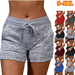 Summer Womens Bottoming Quick-drying Shorts Yoga Pants Casual Sports High Waist Drawstring Stretch Shorts Fitness Shorts Women's