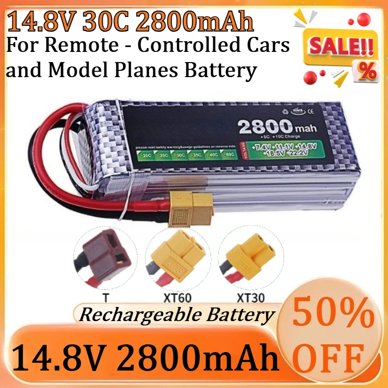 

New 14.8V 2200mAh 30C Polymer Lithium Battery for Remote - Controlled Cars and Model Planes Battery