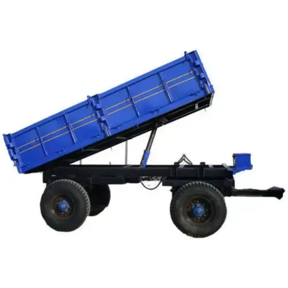 High-quality two-wheel transport tractor agricultural tipping trailer in good condition