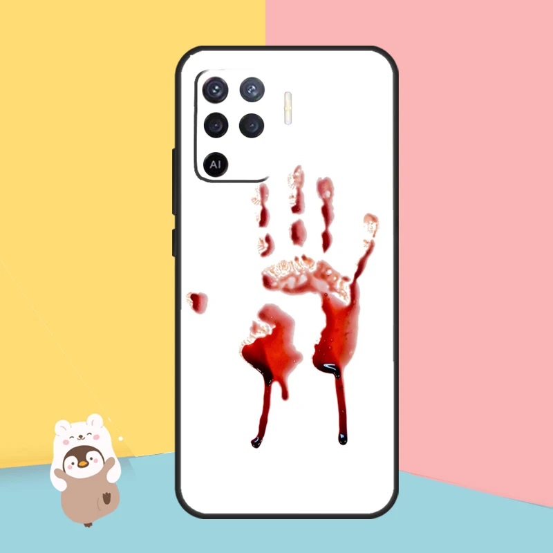 حافظة يد الدم الدموية لهاتف اوبو A80 A60 A40 A15 A16 A17 A57 A94 A74 A54 A76 A96 A18 A38 A58 A78 A98 A5 A6 Pro