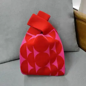 Çanta örme el yapımı kadınlar için, Çanta bilek, Düğüm, Çanta rahat, kızlar için tekrar kullanılabilir alışveriş poşetleri Cebinizi tığlamak için en iyi 10 satış-no. 8