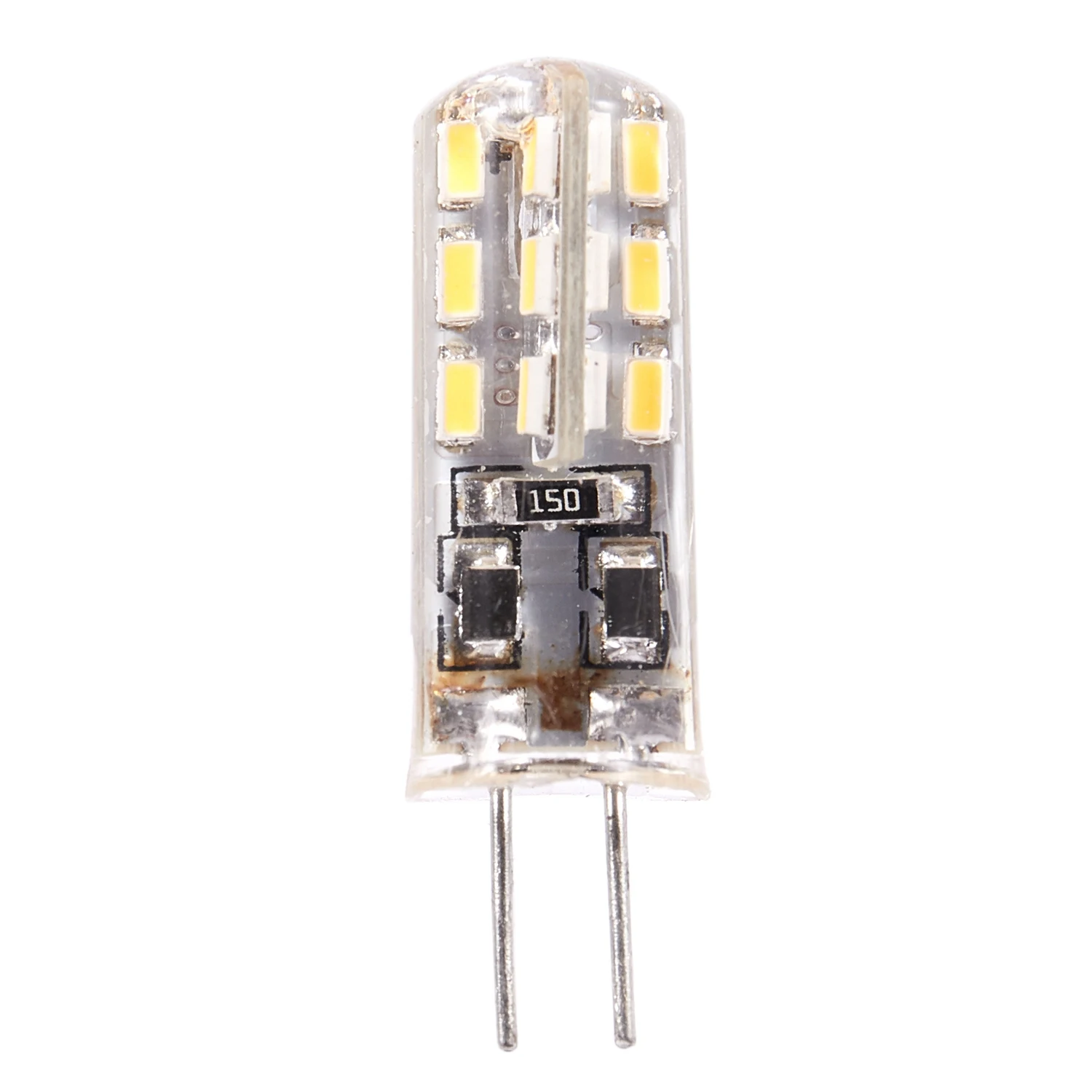 A98TG4 Lâmpada LED Spot 1,5W 24 SMD 3014 Branco Quente 12V DC