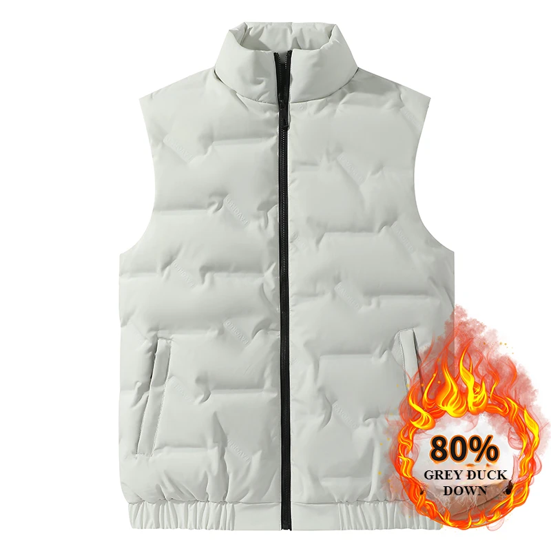Men's and Women's Autumn and Winter Thermal Vest Sleeveless Short Vest Light and Thin Coat