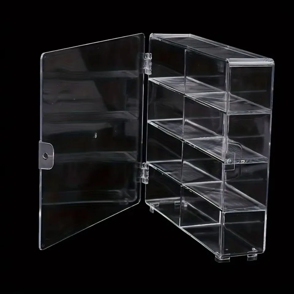 High Quality Acrylic Display Cabinet With 8 Slots Transparent Art Storage Box For Toy Figurine Car Model Mini Cartoon Doll