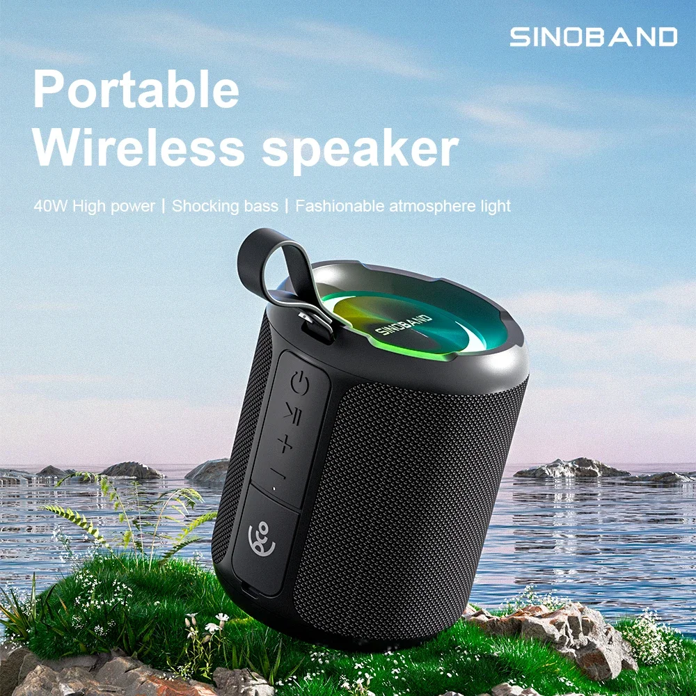 Sinoband 3 Kingdoms XDOBO 40W Deep Bass Bluetooth Speaker RGB Light TWS Wireless Outdoor Fun Riding Camping Party Music Speaker