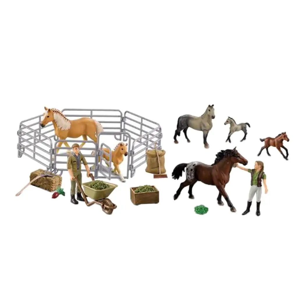 

Assorted Farm Animal Figures Early Education Toys Realistic Simulation Play Set for Kids Learning at Home