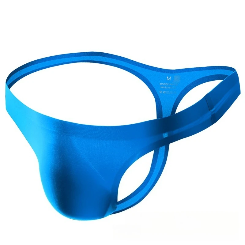 

Men's Thongs And G Strings Seamless Ice Silk Underwear Low-Rise Thin Breathable U Convex Pouch Lingerie Underpants Bikini Slip