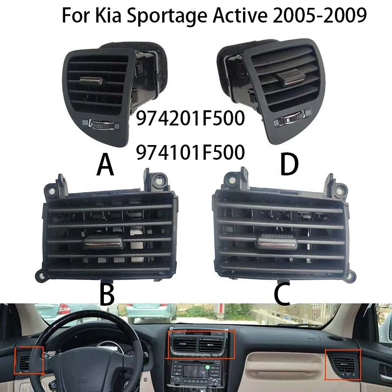 

AH189 For Kia Sportage Active 2005-2009 974201F500 / 974101F500 A/C Outlet vent 4 Dashboard Air Vents Air Conditioning Vents