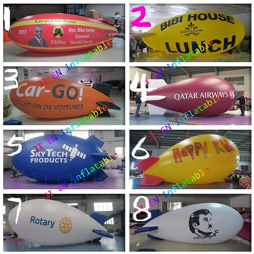 

airship blimp balloon 6m/8m Long customize giant Inflatable blimp Airship Zeppelin inflatable Advertising balloon