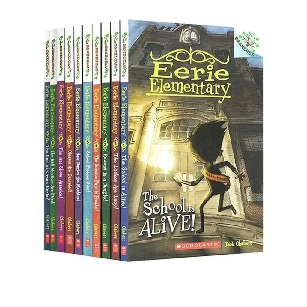 

10 Books/Set Eerie Elementary The School Is Alive Children English Picture Funny Comic Story Book Libros