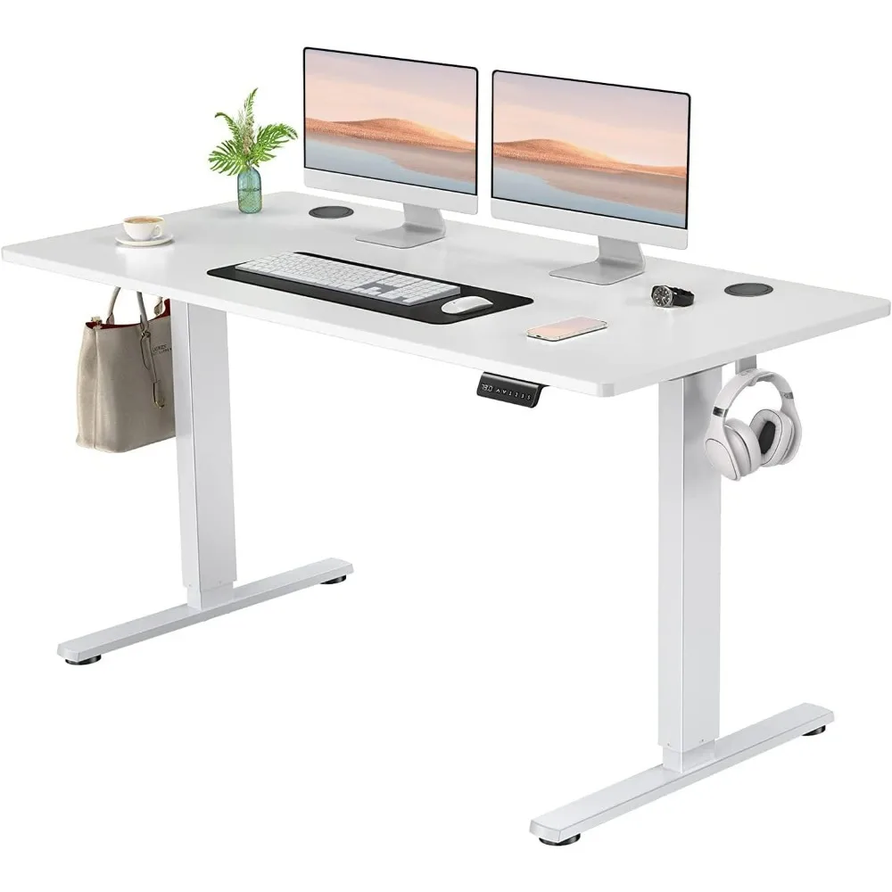 

Electric Standing Desk with Memory Preset, Ergonomic Height Adjustable Table with T-Shaped Metal Bracket Modern Computer