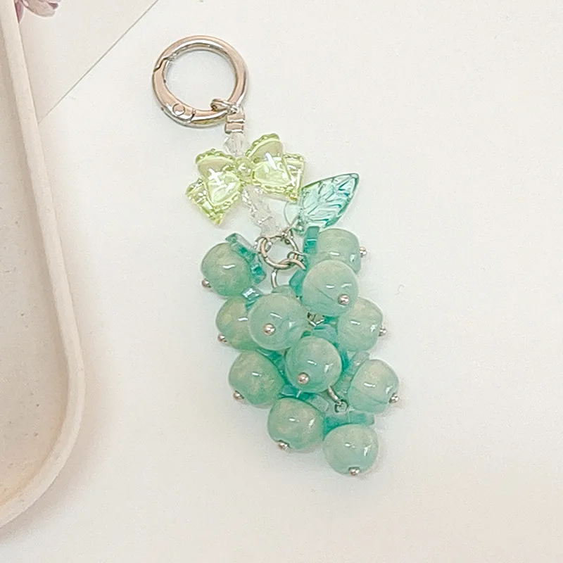 10Pcs Fun Beaded Resin Small Apple Charms No‑peeling Finish Finished Keychain Bag Pendants Mini Gift Accessories