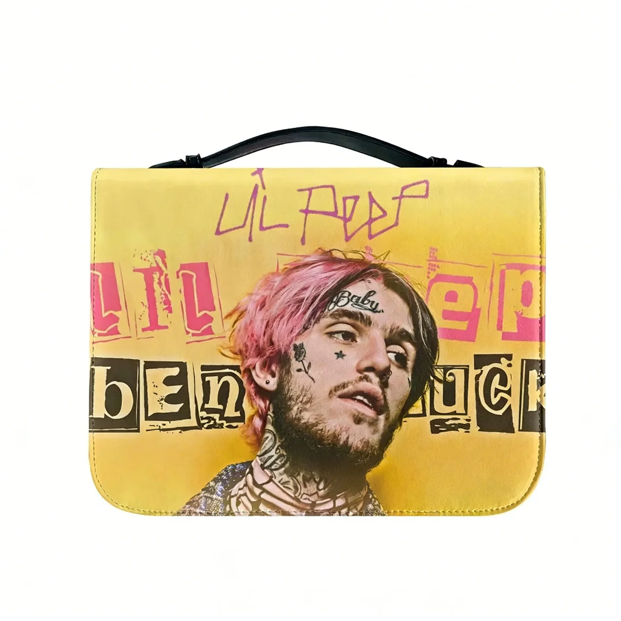 

Водонепроницаемая кожаная сумка-чехол для Библии Harajuku Lil Peep: подарок для хип-хоп рэперов и христиан, с карманами и отделениями