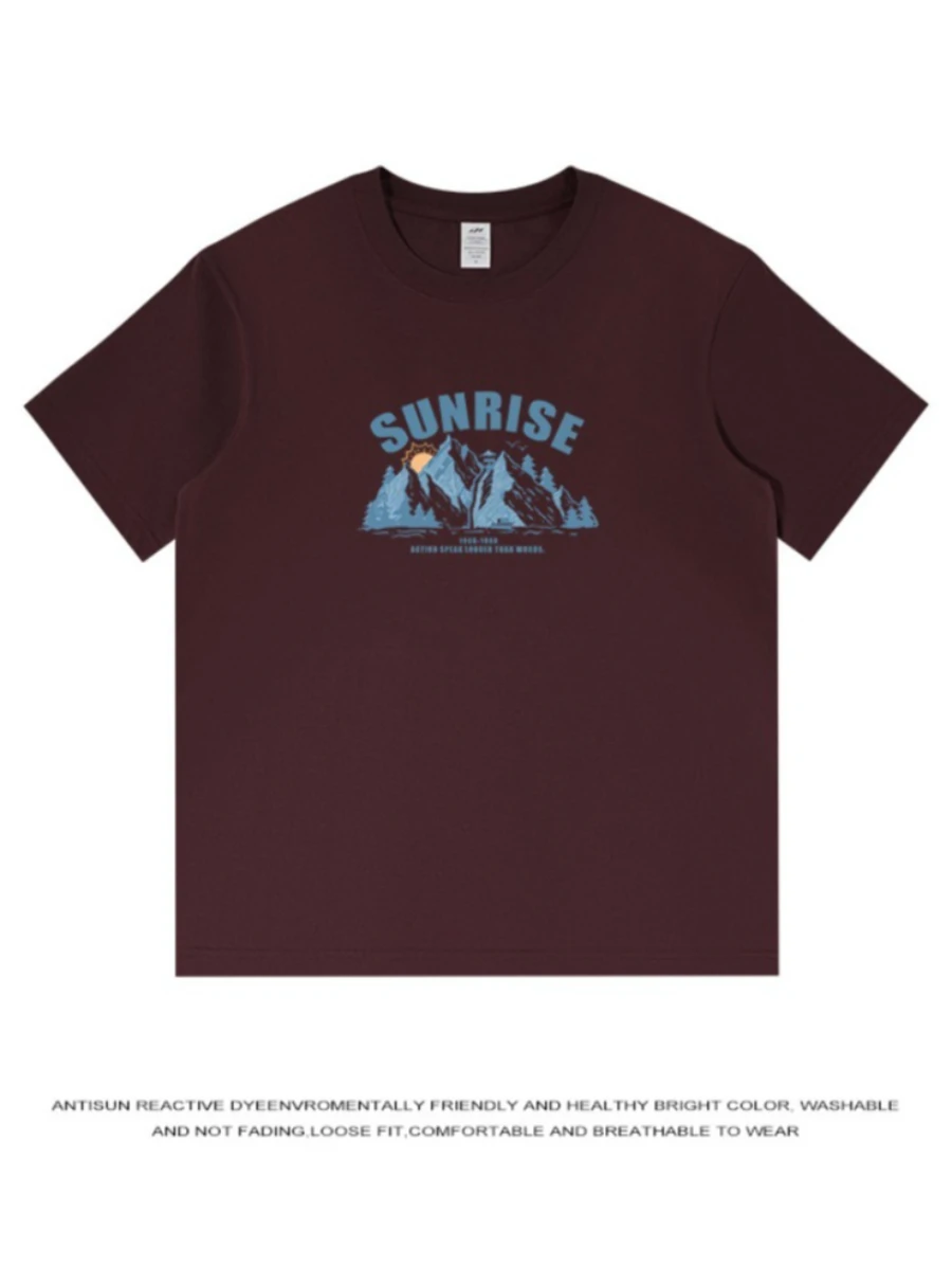 Camiseta con estampado de letras de verano para mujer, camiseta minimalista de algodón de manga corta con cuello redondo, ropa de calle