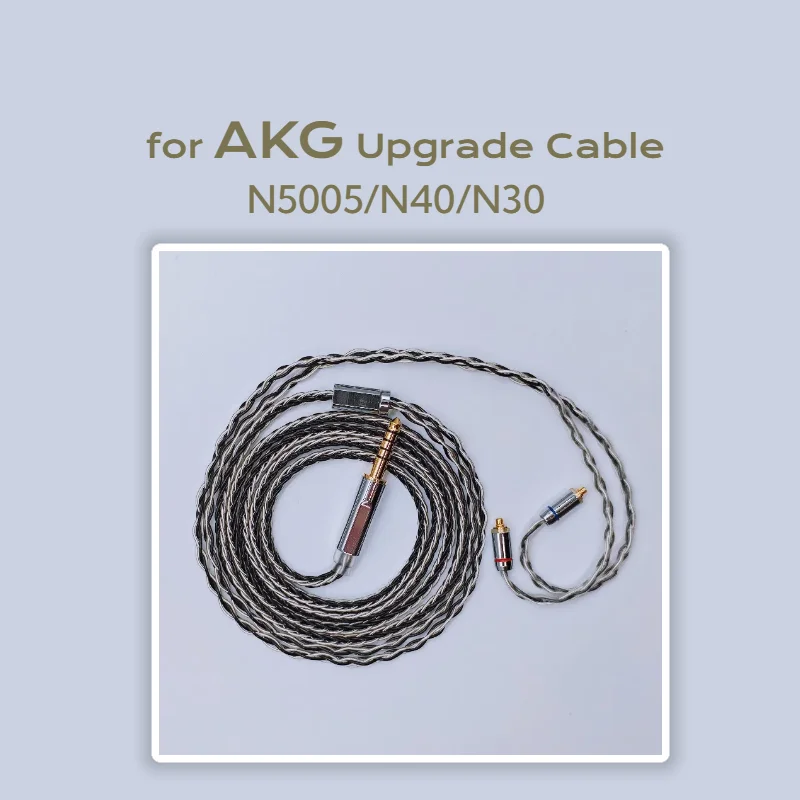 

for AKG N5005, N40, N30 Upgrade Cable 8-Core Silver-Plated OCC Audio Cable with 2.5mm, 3.5mm, 4.4mm Balanced Plugs and Mic