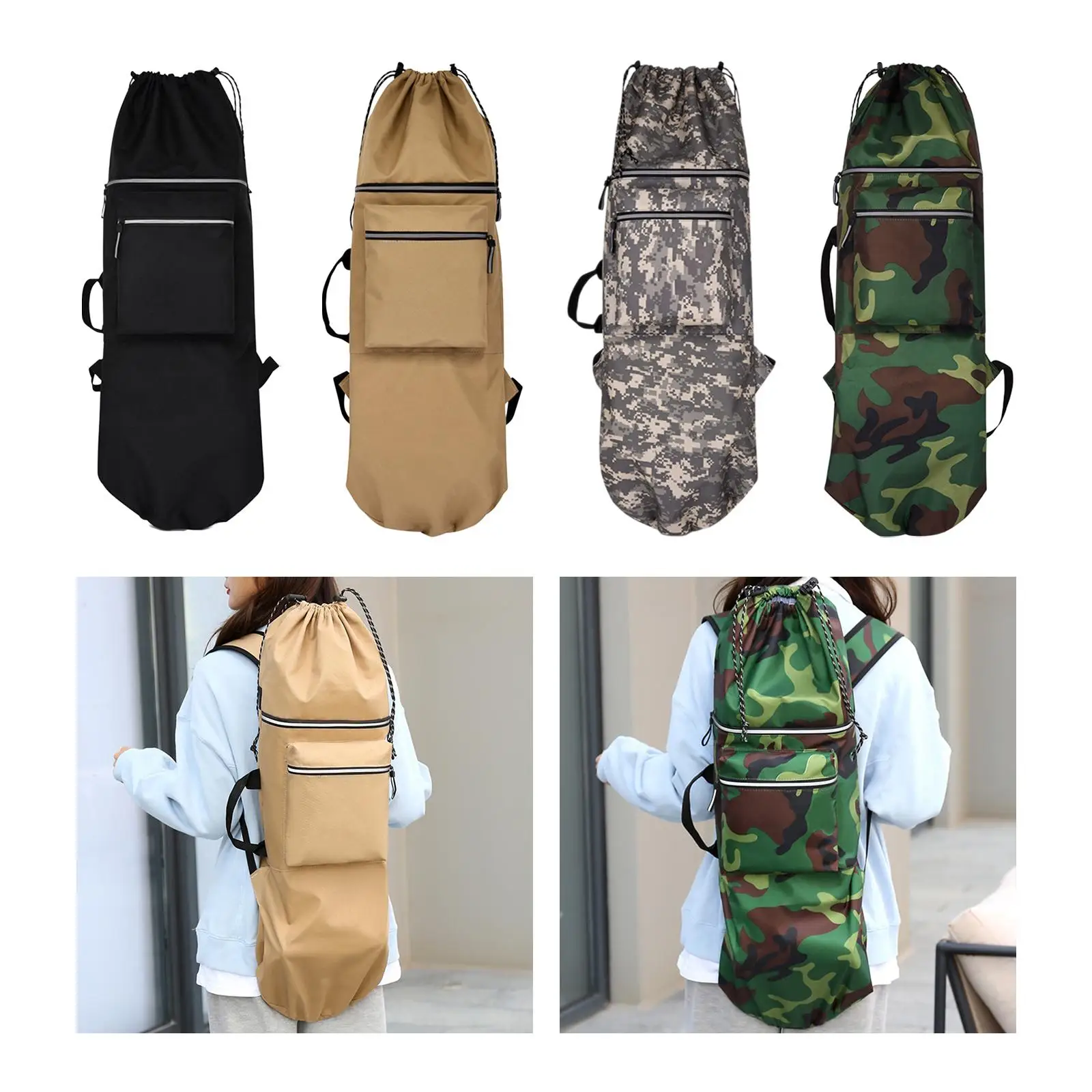 Mochila para monopatín, bolsa de almacenamiento, estuche de transporte para Longboard, para viajes en cubierta de patines