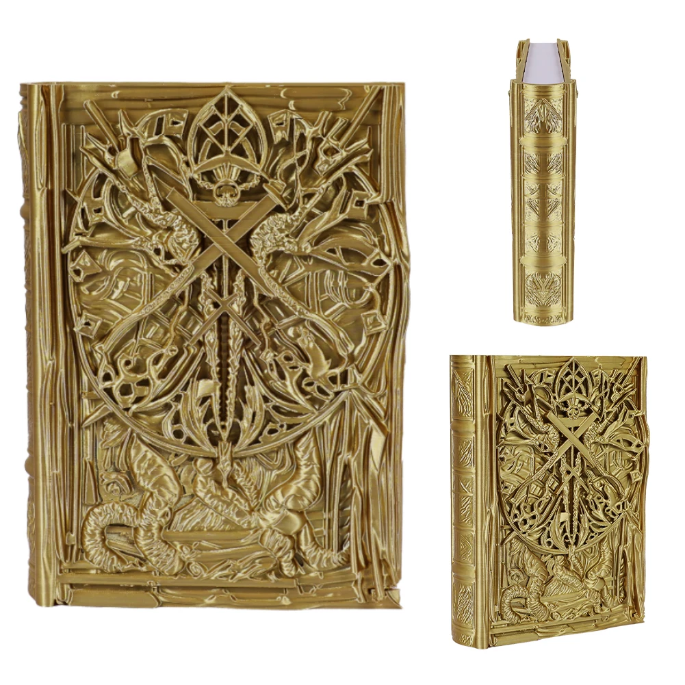 Doom Cosplay Golden Magic Book Dr Robot Hand Ornament Gambit Long Stick Costume Accessories Props Men Outfit Halloween Carnival view 5