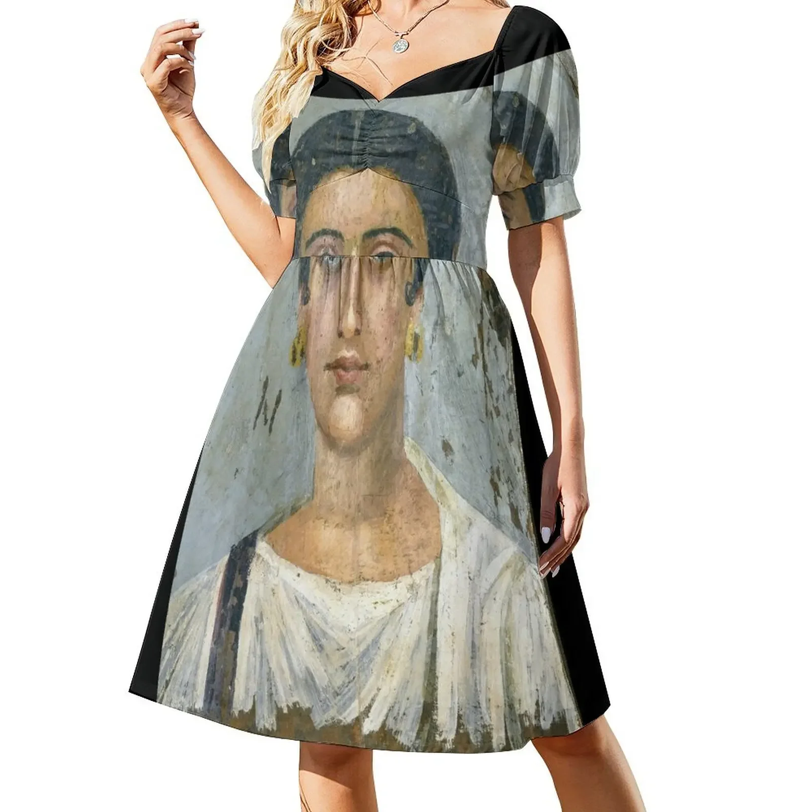 

Fayum mummy portrait ancient Egypt woman Short-Sleeved Dress Woman dresses wedding dresses for parties