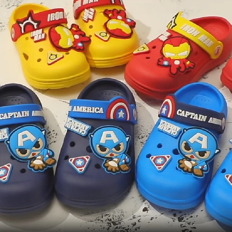 

Kids Girls Baby Marvel Sandals Summer Slippers Boys Home Shoes Cartoon Marvel Spiderman Indoor Beach Sandals Children Bath