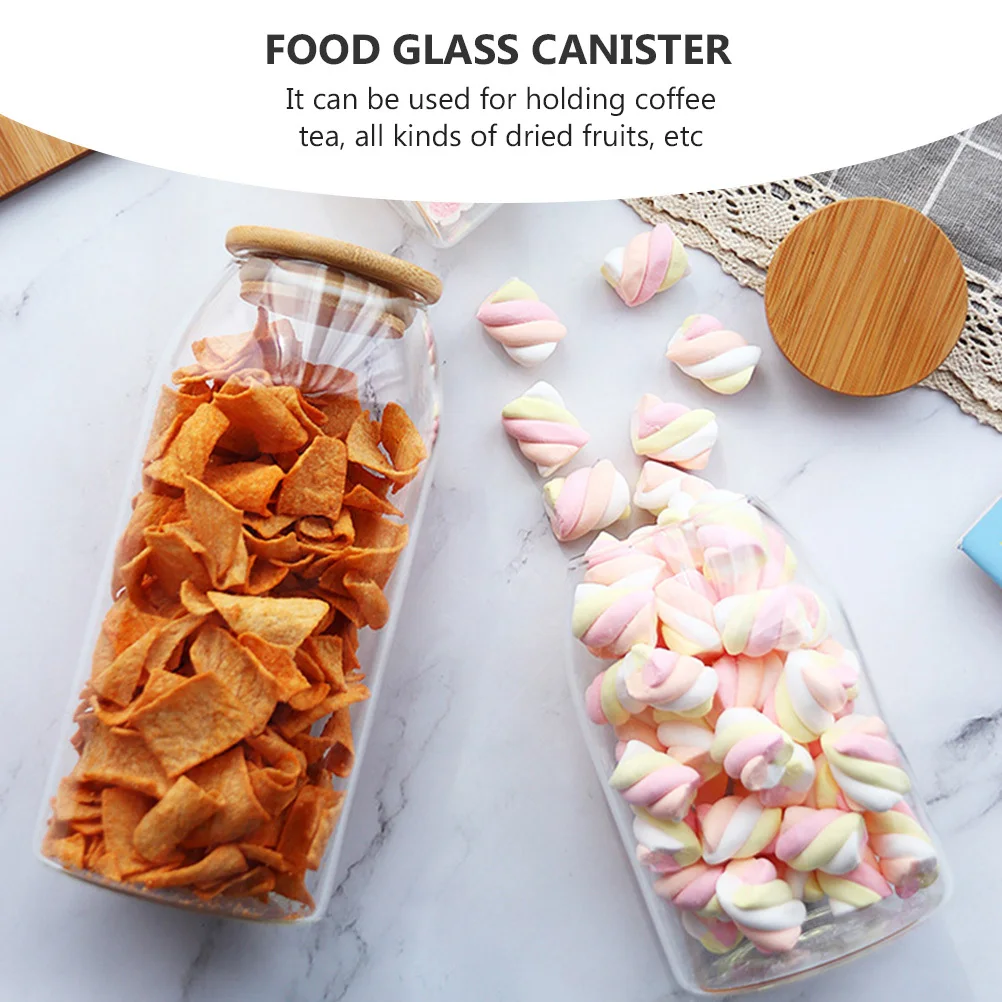 

1Pcs 1200ml Sealed Glass Jar Kitchen Food Storage Container Airtight Transparent Canister Glass Tea Jars