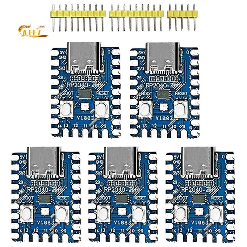 AEE7-5PCS RP2040-Zero For Raspberry Pi Microcontroller PICO Development Board Dual-Core Cortex M0+ Processor 2MB Flash XCW