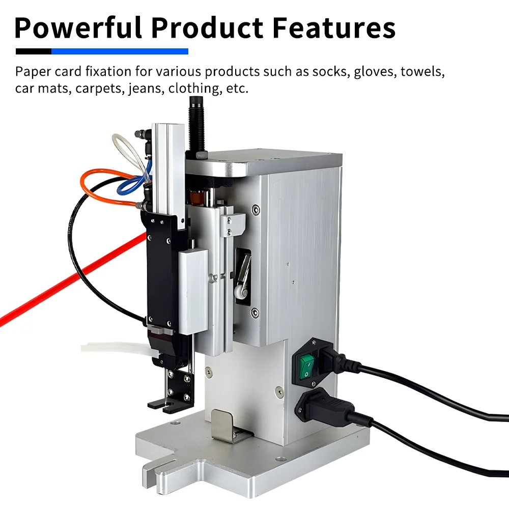 Automatic Fast Fixing Hang Tag Marking Machine Single Head 50mm Needle for Clothing Socks Towel Carpet Tag Binding