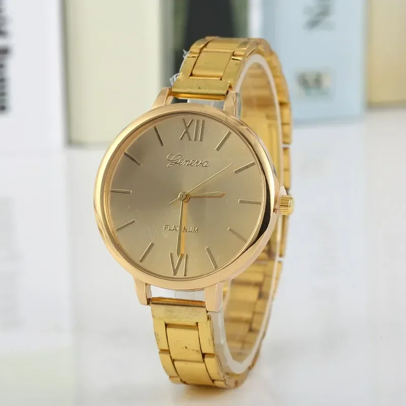 

Tendencia De Mujer 2024 Luxury Ladies Gold Watch Women Golden Clock Female Dress Round Quartz Wristwatch Relógio Feminino