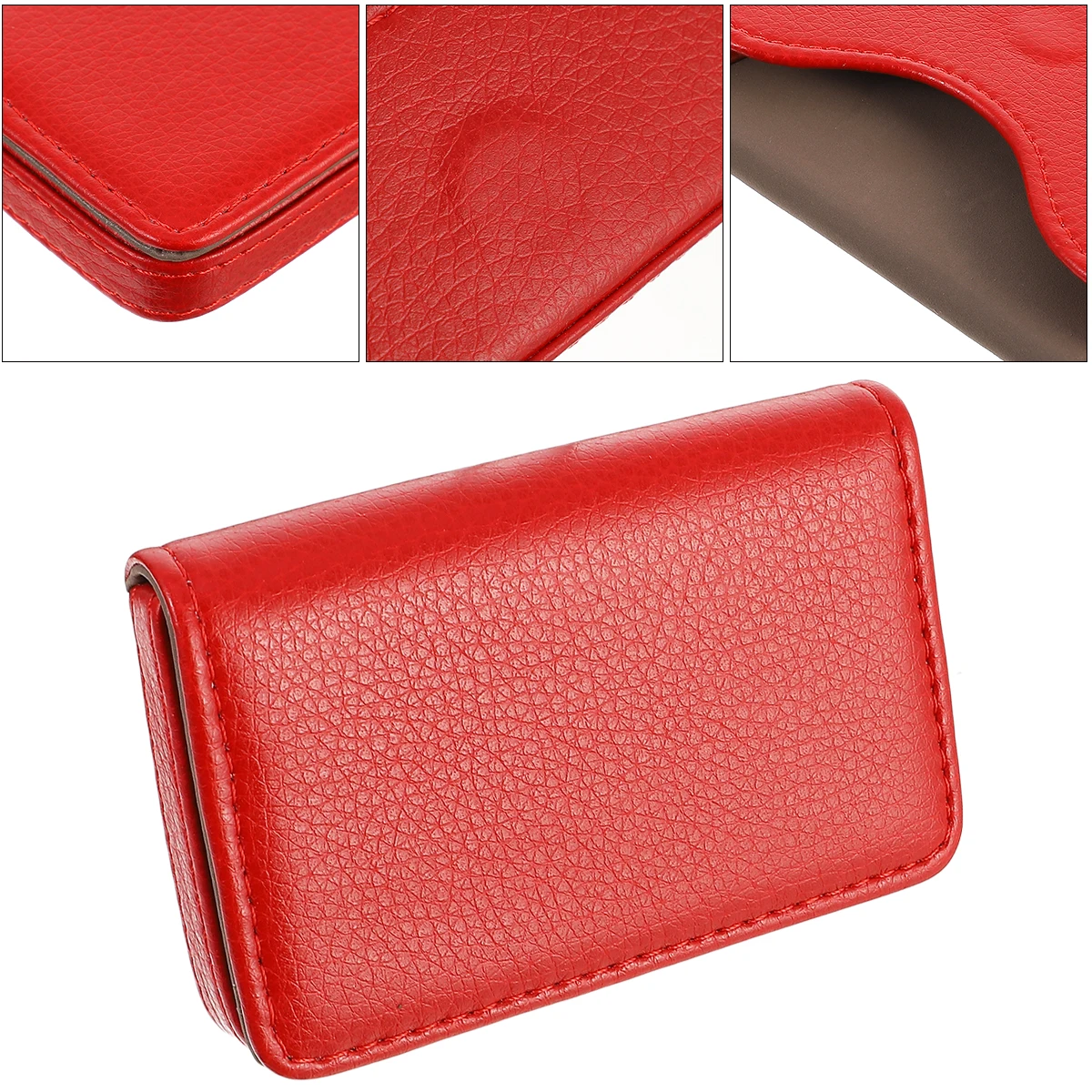 

Card Package PU Holder Portable Case Business Name Stainless Steel