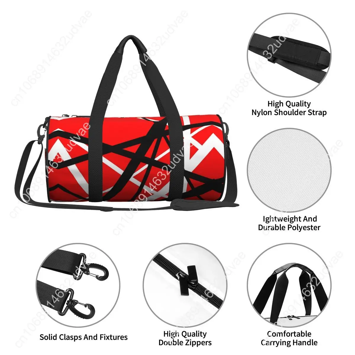 Van Halen Gym Bag Deviant Art Outdoor Sports Bags with Shoes Luggage Design Handbag Vintage Fitness Bag For Men