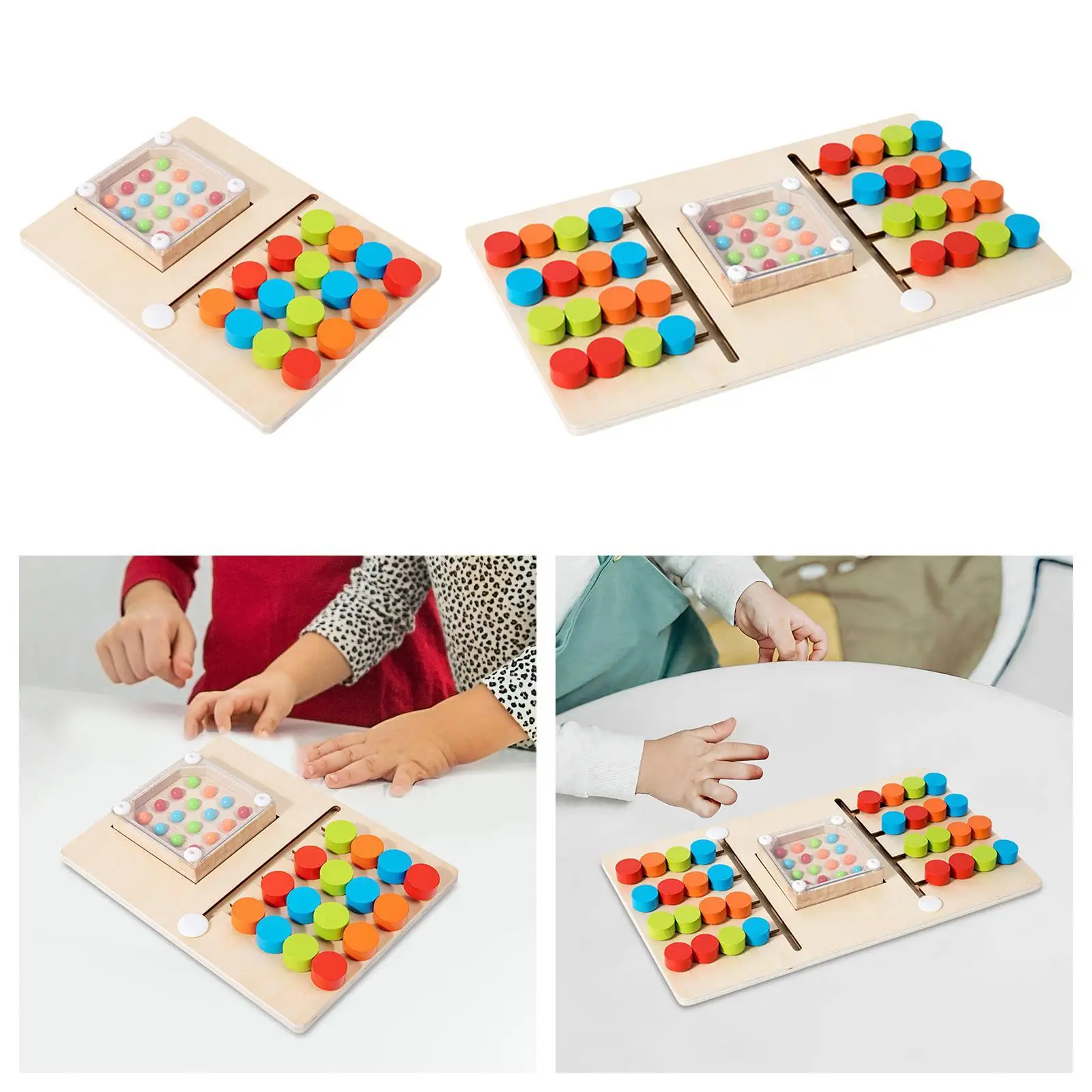 Montessori Wooden Color Matching Puzzles Board,Kids Learning,Sorting Busy Board Travel Toys Color Sorting Play for Preschool