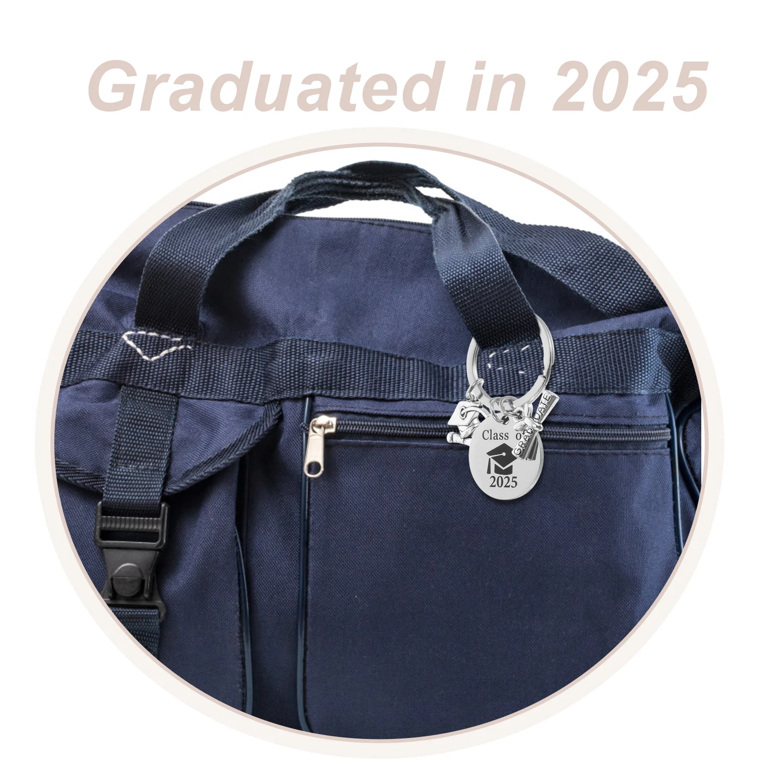 Graduation Jewelry Charm Keychain Keyring Graduate Stainless Steel Bulk 2025 Souvenir Ideas The Gift
