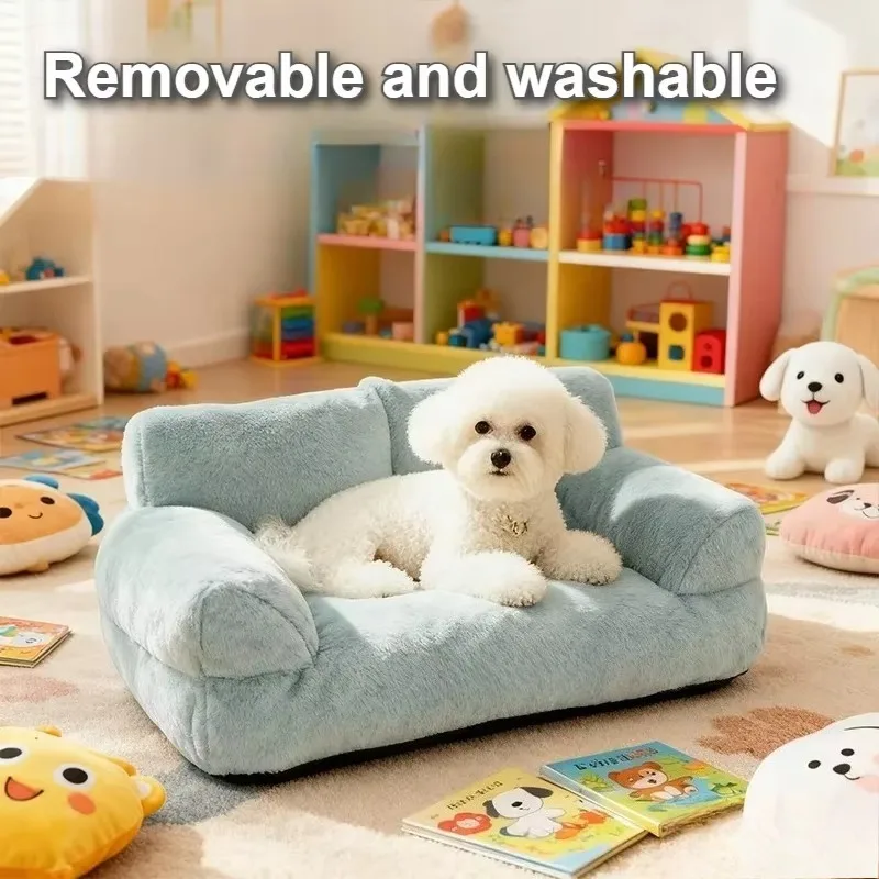 Soft Plush Pet Sofa · Warm Comfortable Large Pet Bed Supplies for Small Medium Dogs Cats Winter Indoor Rest Sleeping Nest
