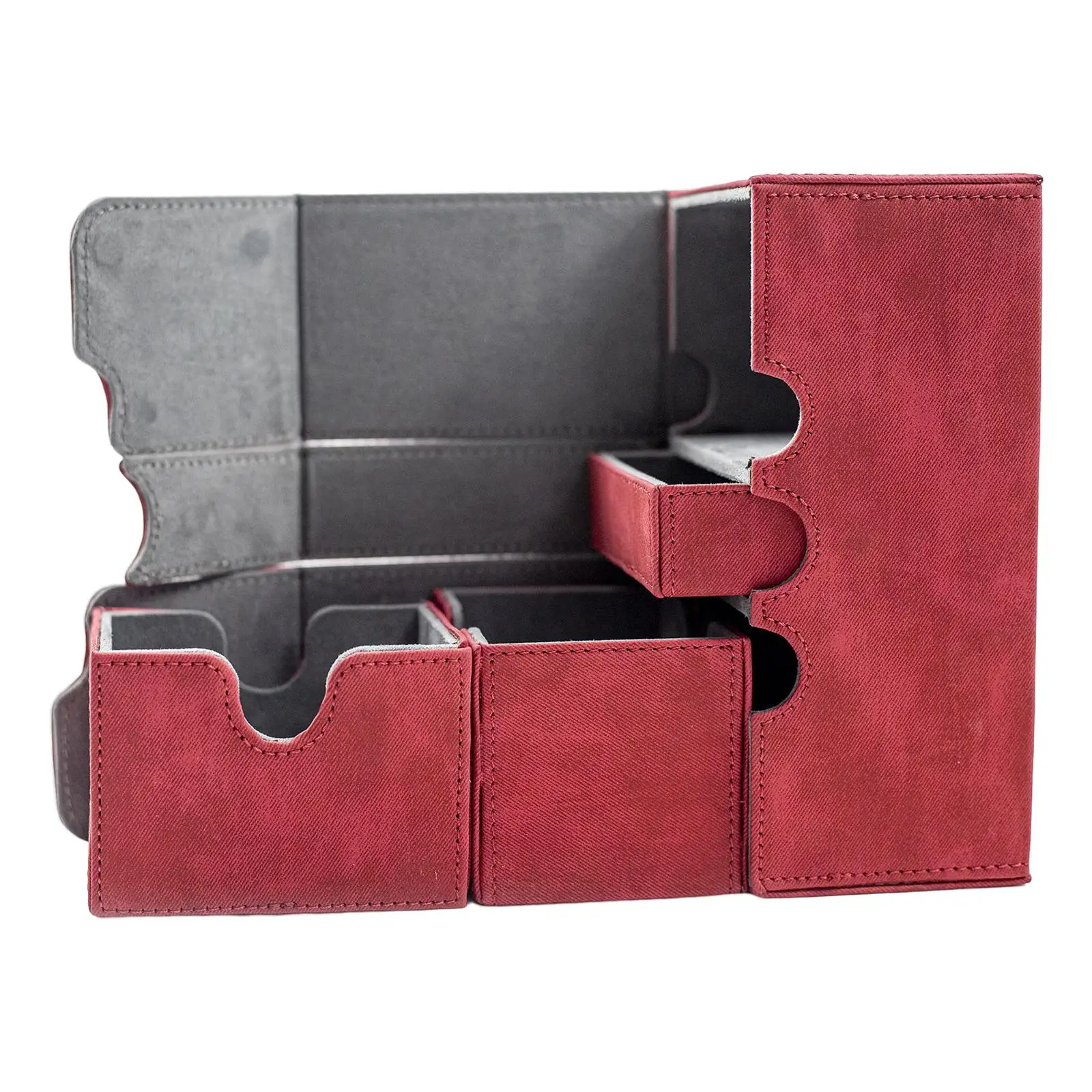 Caja de almacenamiento de cuero PU para cartas coleccionables, Protector de cartas de juego para tarjetas comerciales de béisbol, contenedor portátil