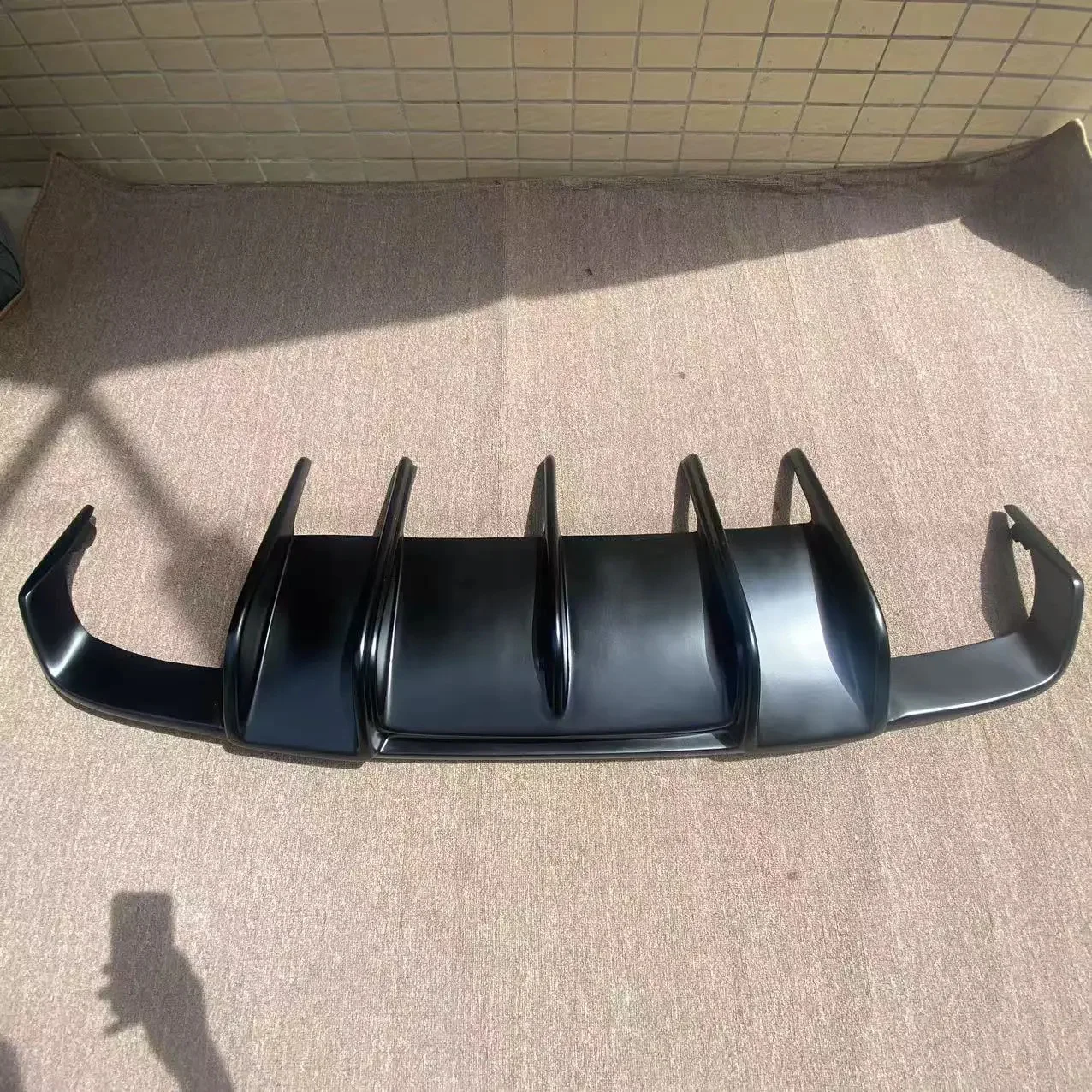 RStyle Carbon Fiber FRP Rear Bumper Lip Diffuser Exhaus For Mearcedes Benz W212 E-CLASS E63 AMG E500 E550 4 Door Sport 2009-2013 view 5