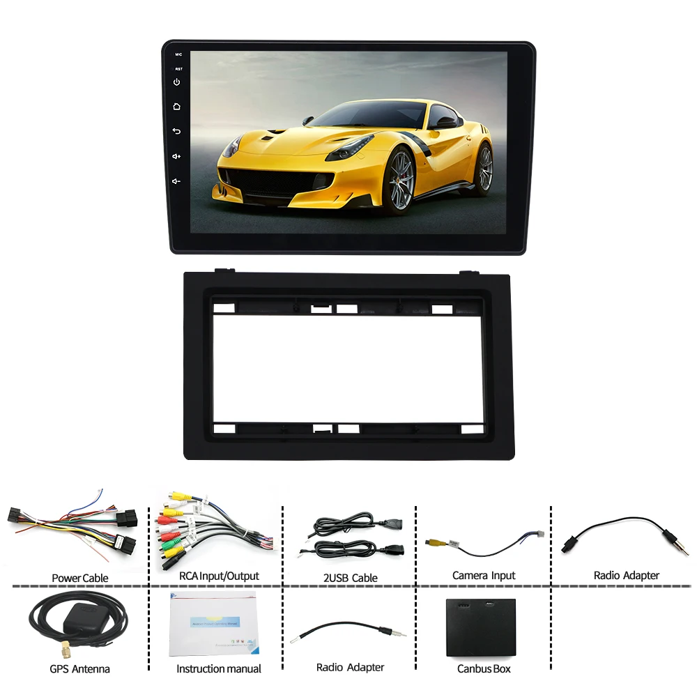 أندرويد راديو السيارة التلقائي لساب 9-3 93 2007 2008 2009 2010 2011 اللاسلكية Carplay نظام تحديد المواقع والملاحة 2DIN DSP مشغل وسائط متعددة 9 بوصة #5