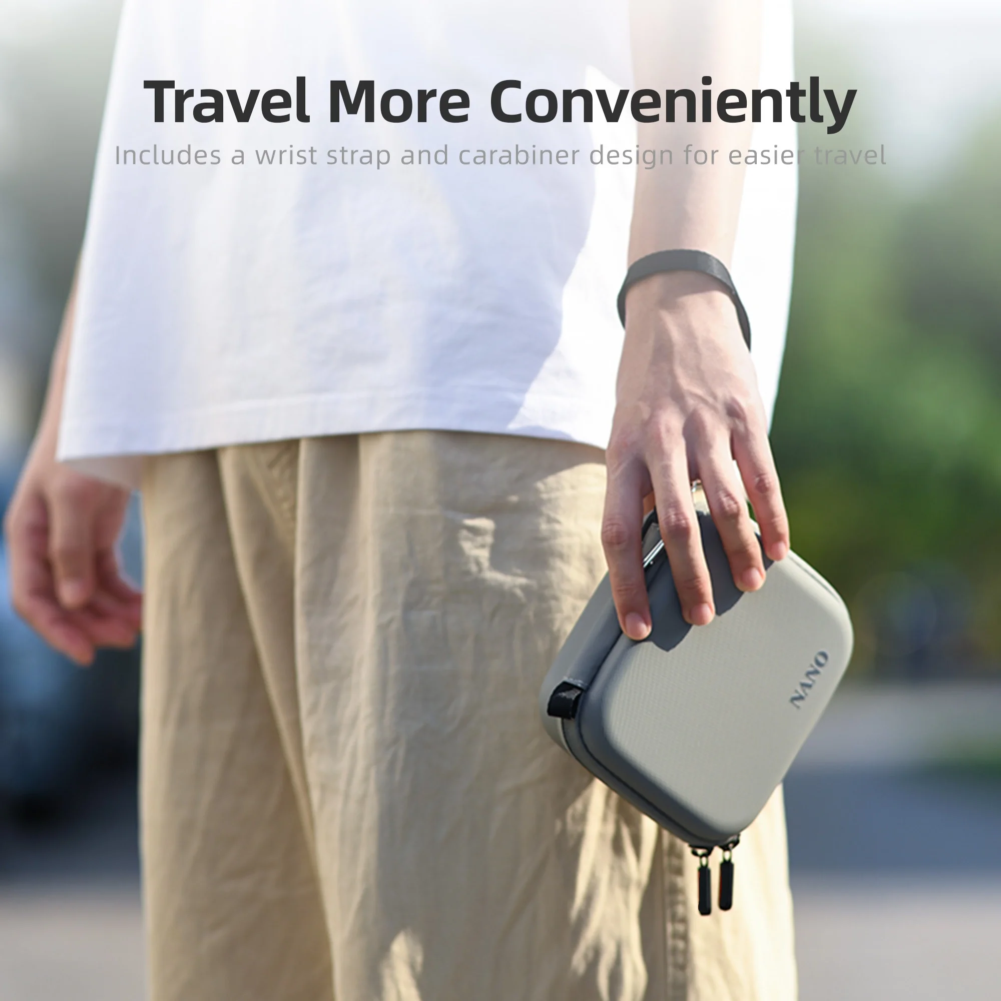 

Carrying Case for DJI Osmo Nano, Portable PU Leather Cases for Nano Accessories Compact Travel Storage Bag for Outdoor Vlogging