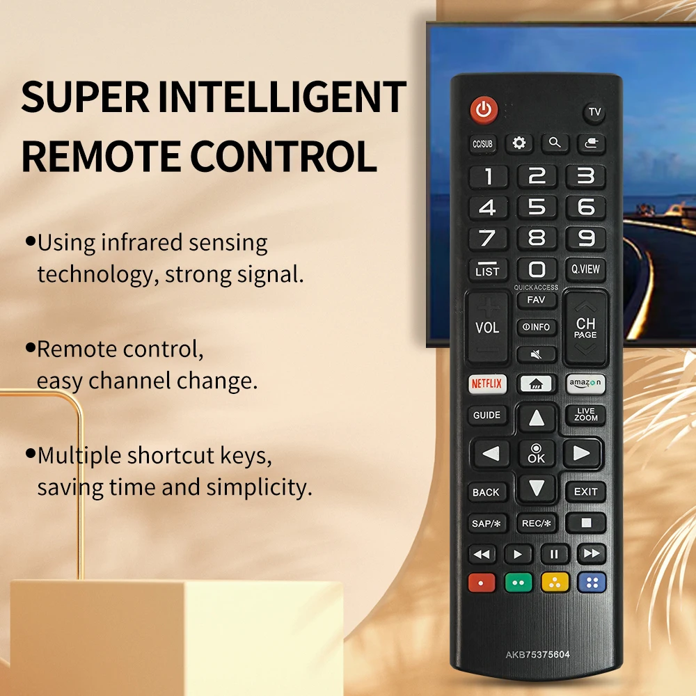 AKB75375604 Replacement TV Remote for LG TV 43UK6300PUE 32LK610BPUA 49UK6300PUE 55UK6300PUE 65UK6300PUE 75UK6570PUB 75SK8070PUA