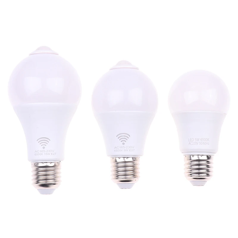 1pc E27 PIR Motion Sensor Lamp 5W 9W 15W LED Bulb with Motion Sensor Motion Detector Night Light