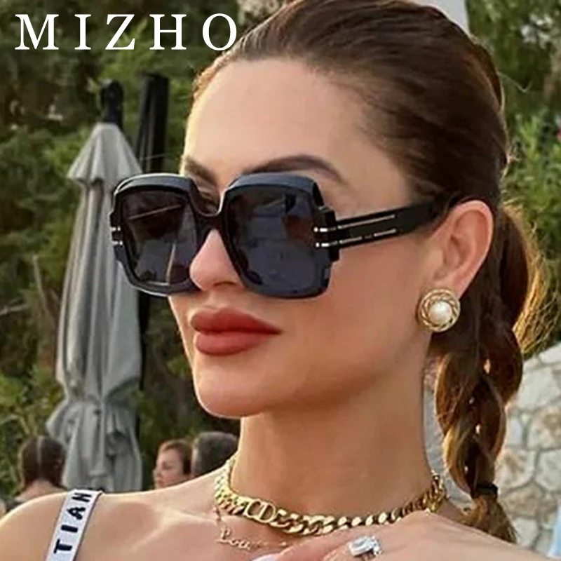 

MIZHO Original Sunglasses Women Vintage Brand Quality Oversized Women's Sun Glasses Black Gradient Female Glasses Oculos UV400