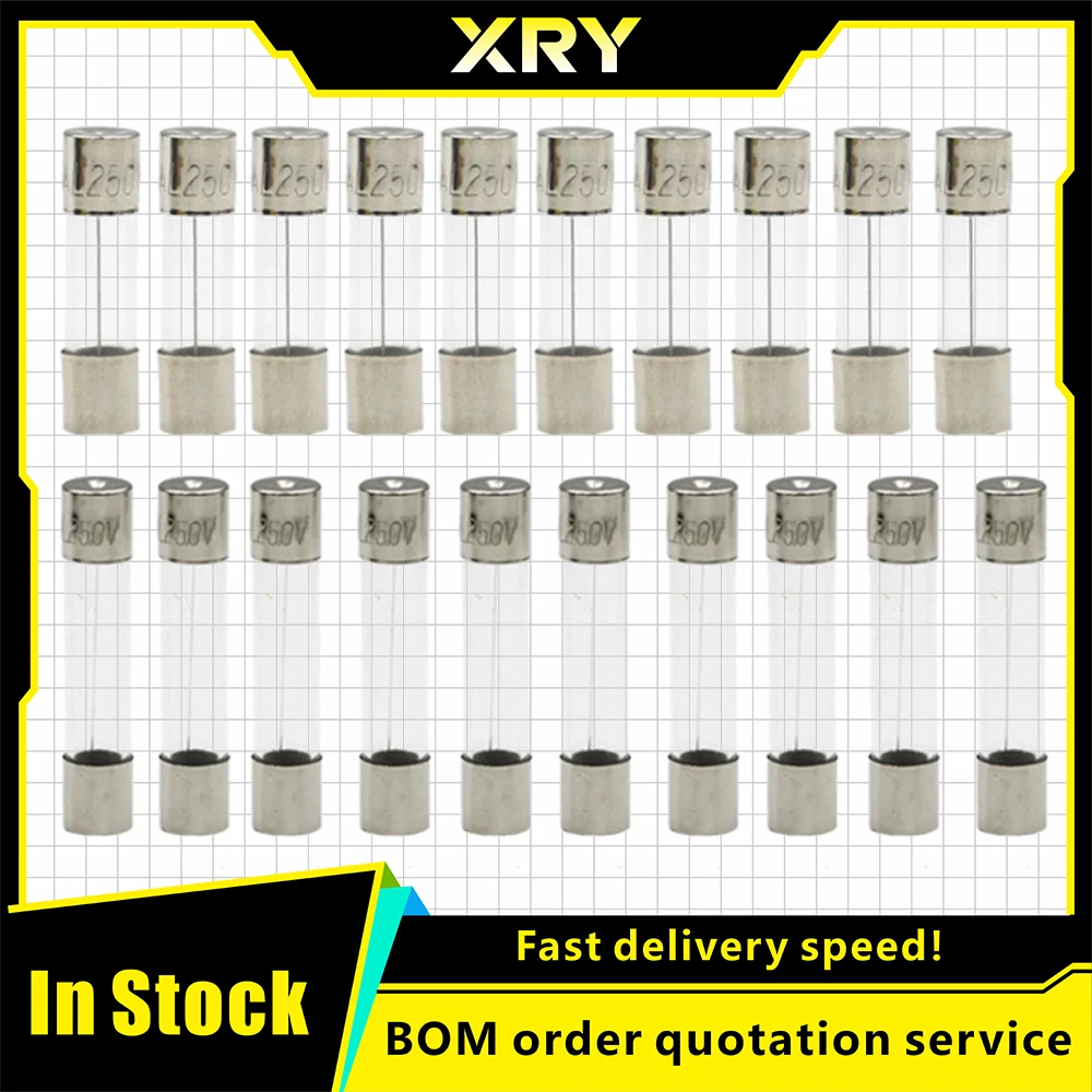 XRY 20pcs/lot One Sell 5*20mm 6*30mm Fast Blow Glass Tube Fuses 5x20 6x30 mm 250V 0.5 1 2 3 4 5 6 8 10 15 20 25 30 A AMP Fuse