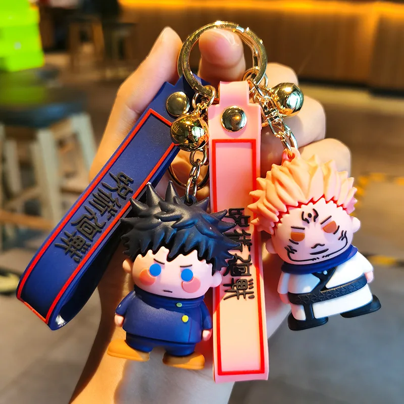 

Japanese Anime "Jujitsu Kaiseki" Soft PVC Keychain Featuring Togashi Jiro and Sukonaga Gintoki Figurines Perfect for Christmas