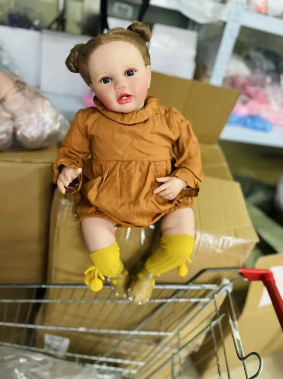 Muñeca bebé Reborn de 60CM, muñeca de princesa Lottie, realista, vida Real, pintura a mano para bebé, piel con venas visibles, juguetes para niños, regalo