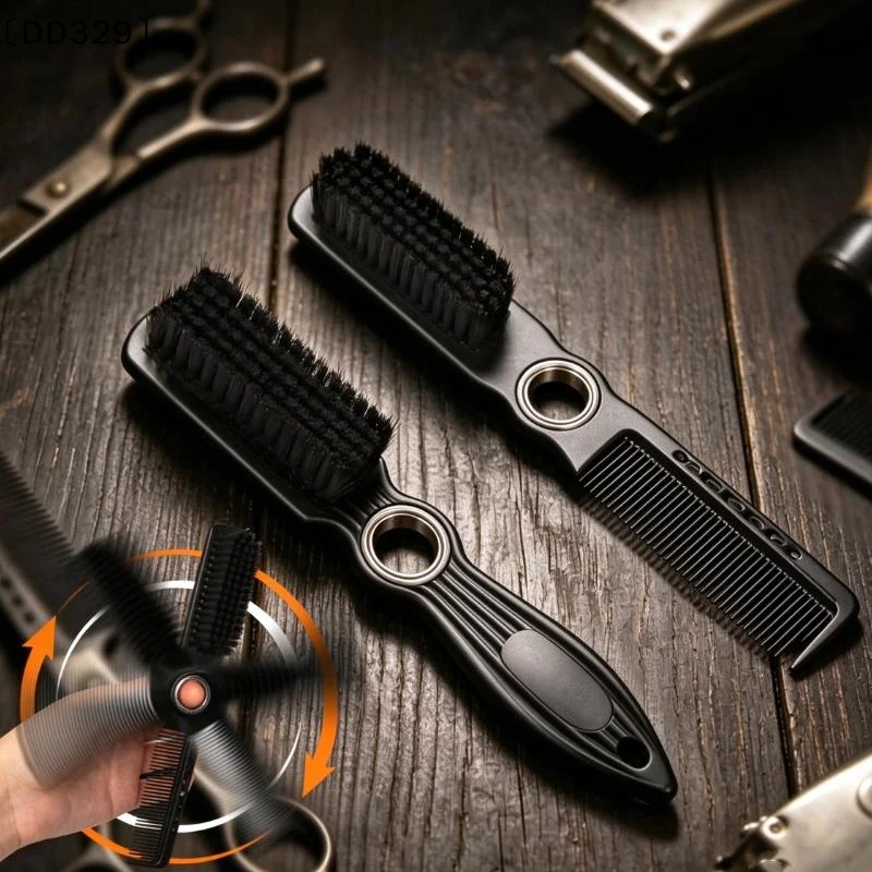 1Pcs Hair Cutting Neck Broken Hair Dust Cleaning Hair Brush 360° Rotating Barber Fade Brush Gradient Haircut Styling Tool〔DD329〕