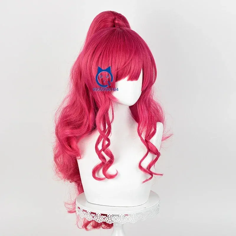 Pinkie Pie Hot Sale Cosplay 70cm with Ponytails Rose Red Heat Resistant Synthetic Wig Anime My Liittle Pony：Friendshiip Is Magic