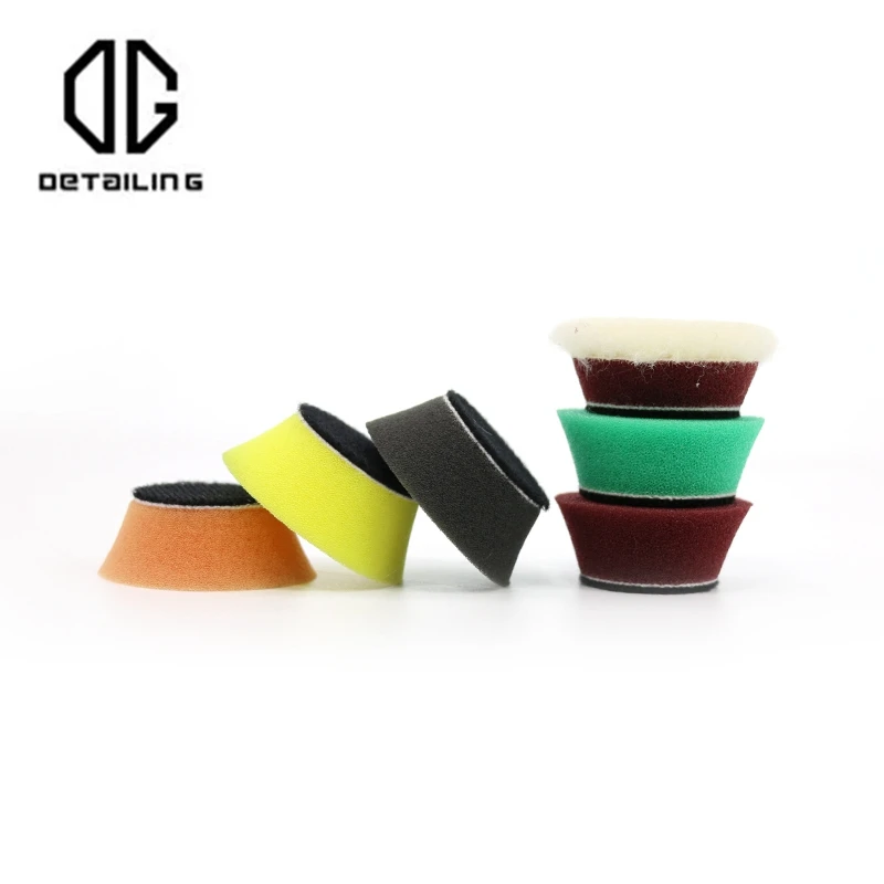 Detalhe 8 pçs/12 pçs conjunto 1 Polegada mini carro espuma broca almofada de polimento 25mm detalhe esponja lã enceramento almofadas de polimento com apoio