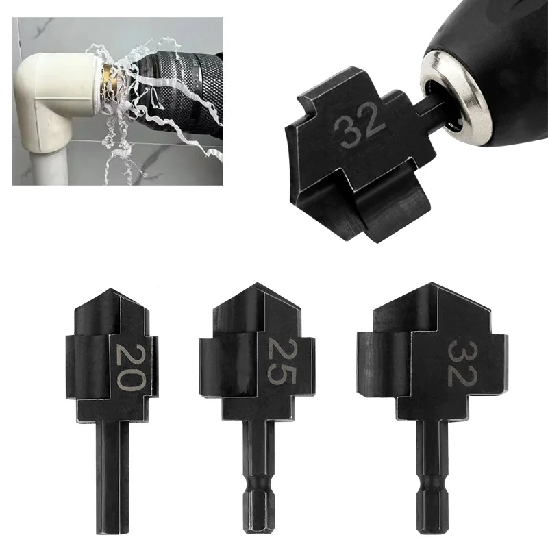 

20/25/32mm PPR Lifting Stepped Drill Bit Water Pipe Expansion Drill Puncher Bit Hexagon Shank PPR Drill Bit Parts Tool 1/3PCS